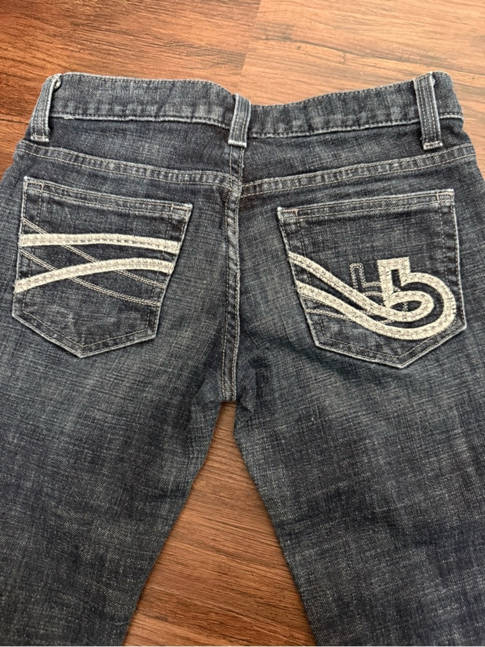 BeBe Dark Wash Embroidered Back-Pocket Jeans